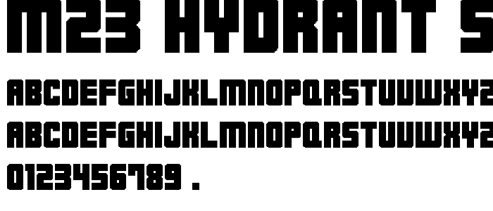 M23_HYDRANT SPECIAL font